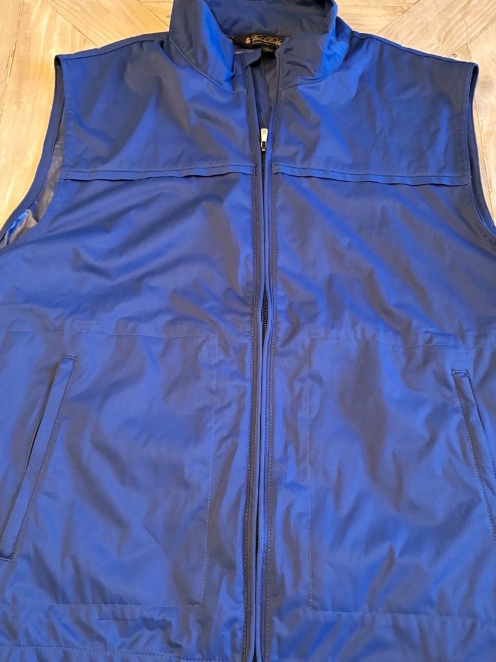 Brooks Brothers Royal Blue Sleeveless Zip-Front Vest